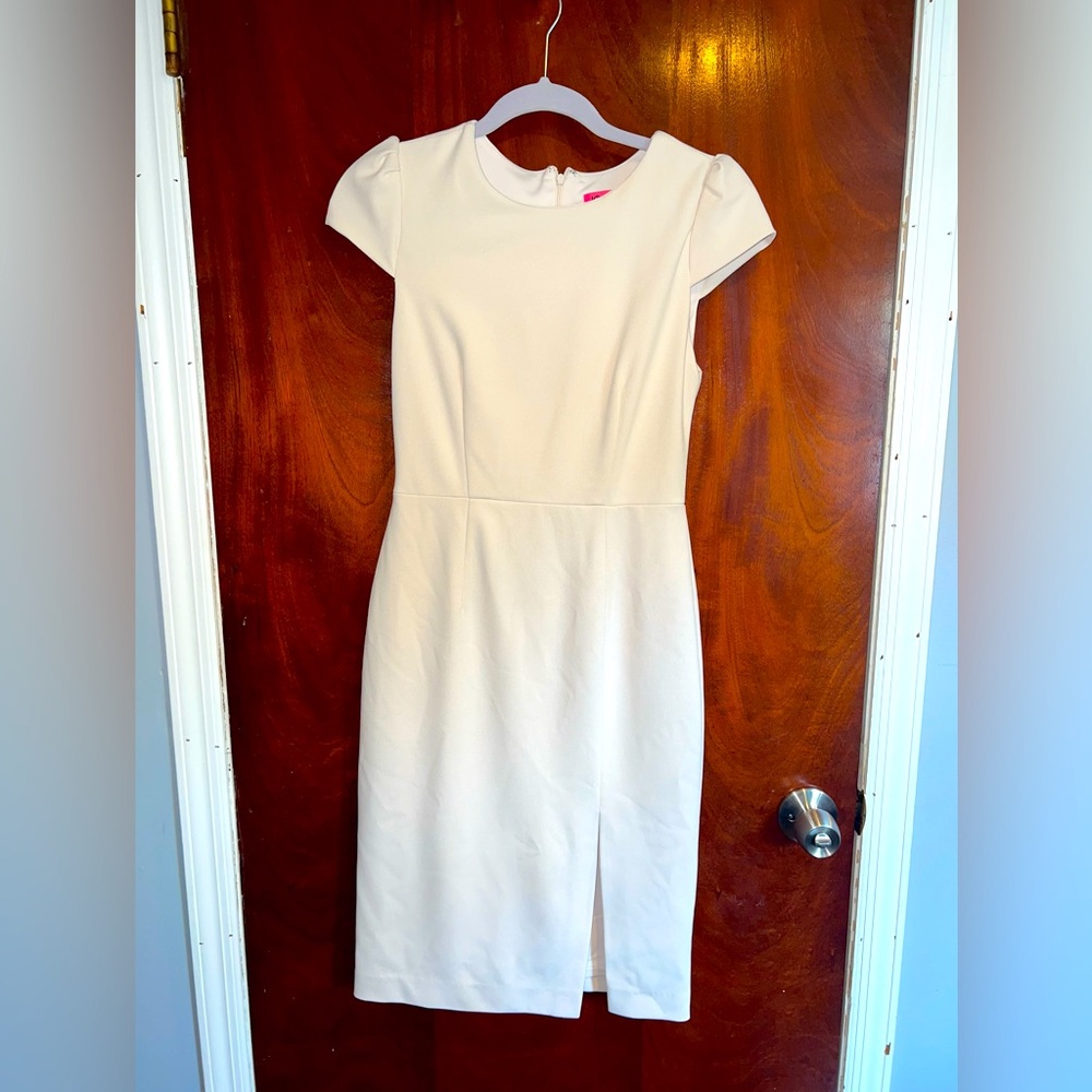 Elegance and simple cream dress